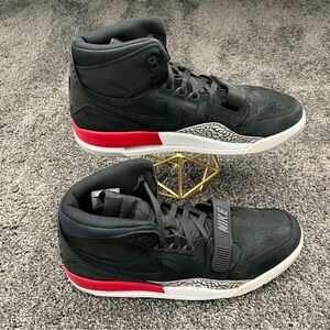 Jordan Legacy 312 Shoes Men's Size 16 Black Red Gray Cement Nike AV3922-060